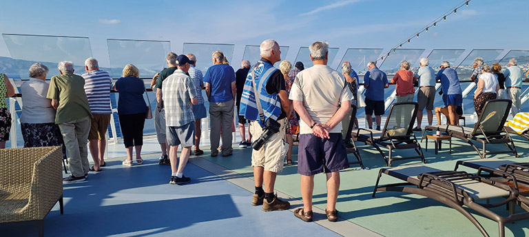 ORCA members on deck with Saga customers